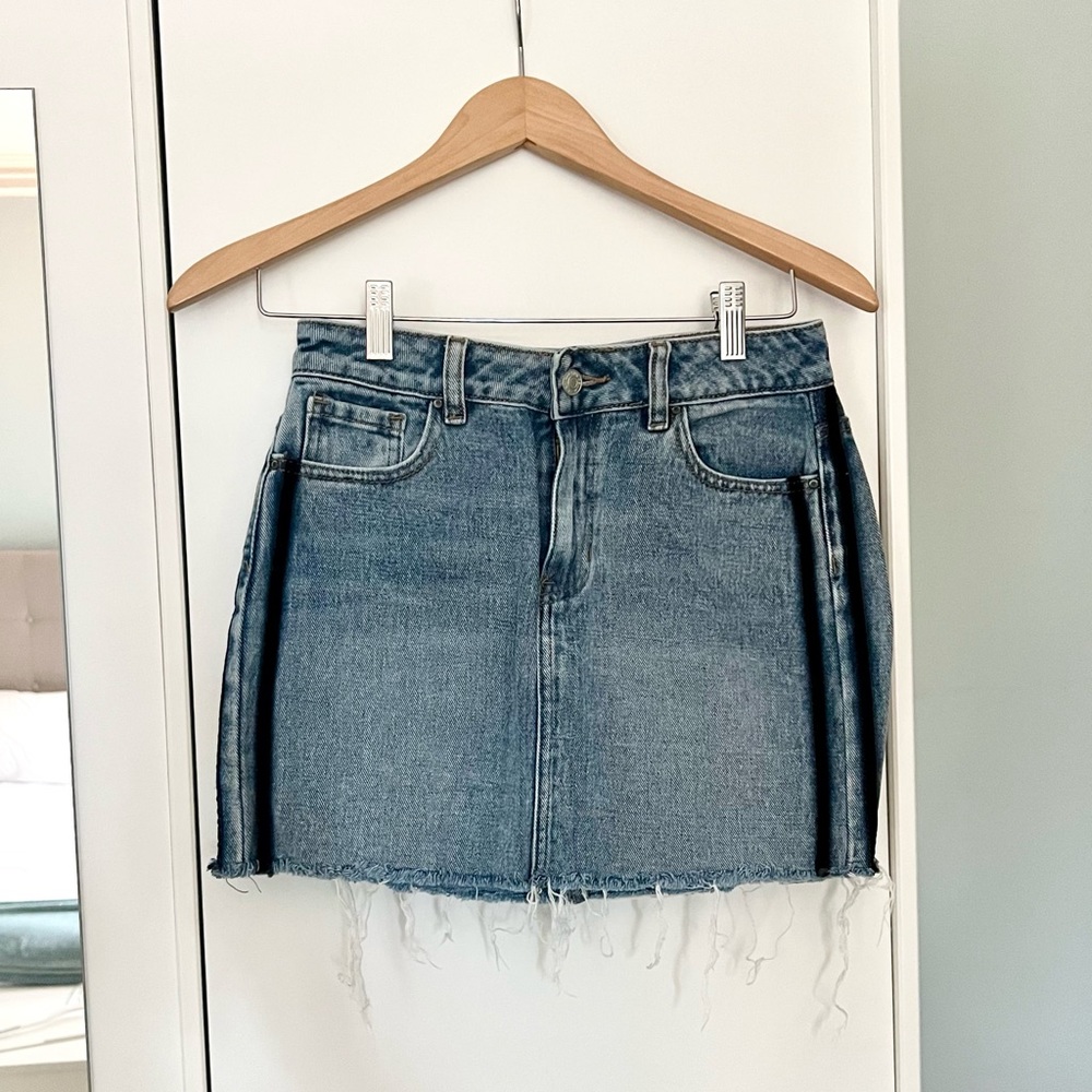 PacSun Distressed Jean Mini Skirt